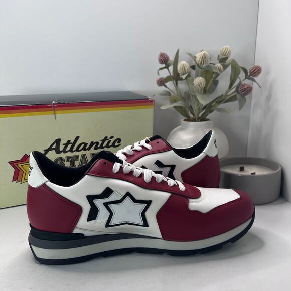 Atlantic Star Lace Up Sneaker Leather Shoes Bolla 090325 Men's 13/EU 46 NWB - Picture 7 of 10